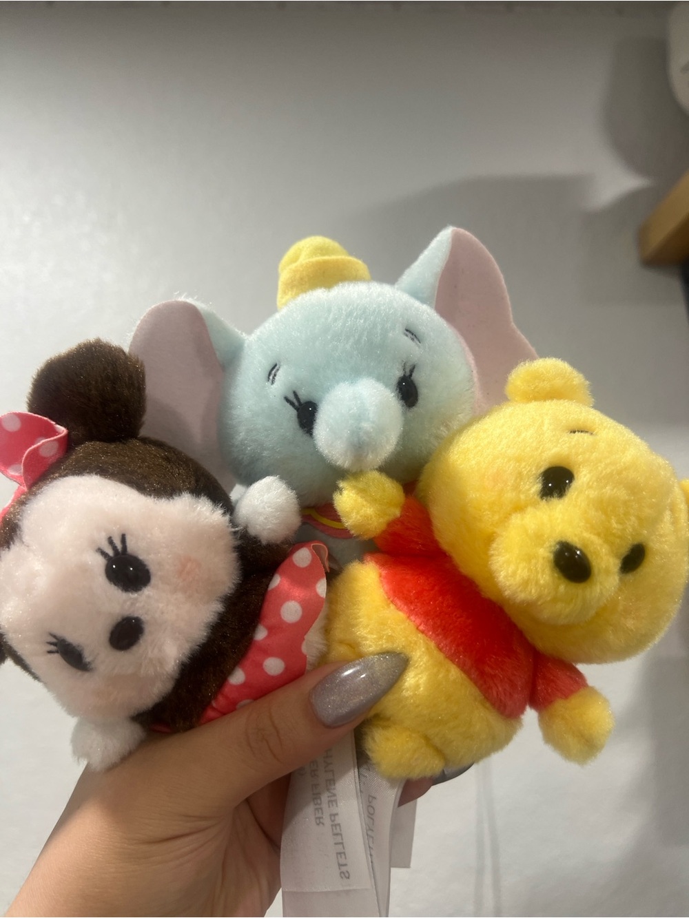 Disney Plush Trio - Winnie the Pooh, Dumbo, Minnie Mouse